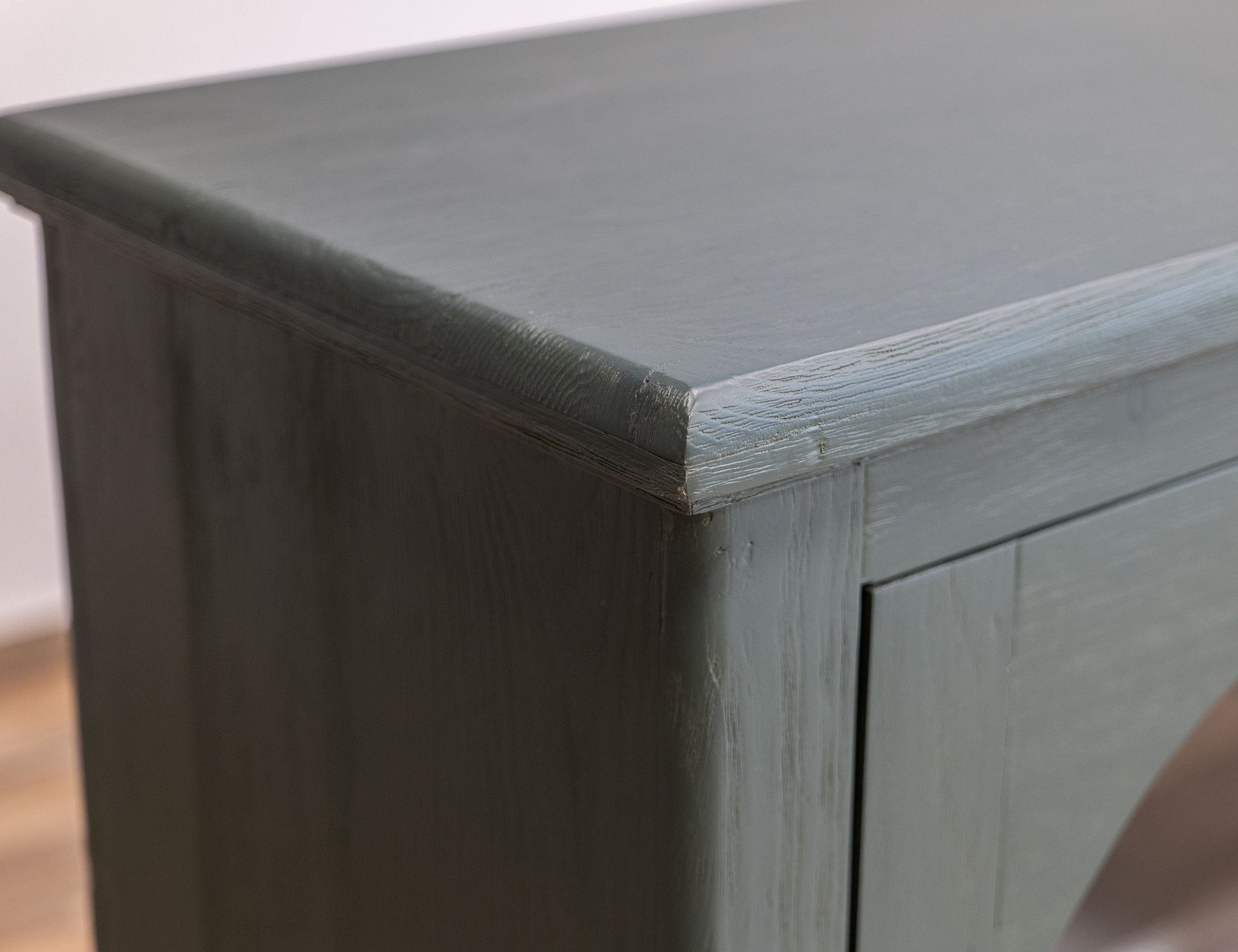 4 Glass Doors Console - Forest Green