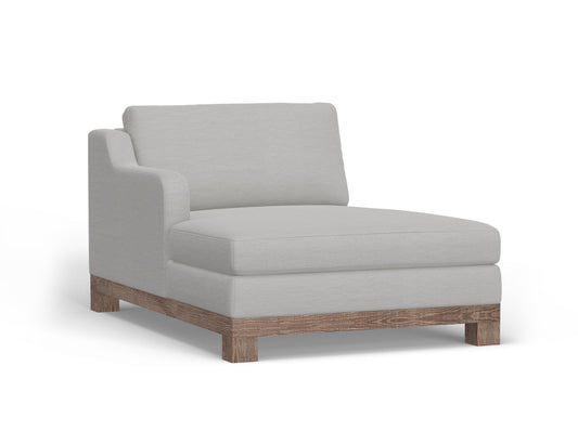 Wooden Frame & Base, Sectional Left Chaise - Ecru Beige