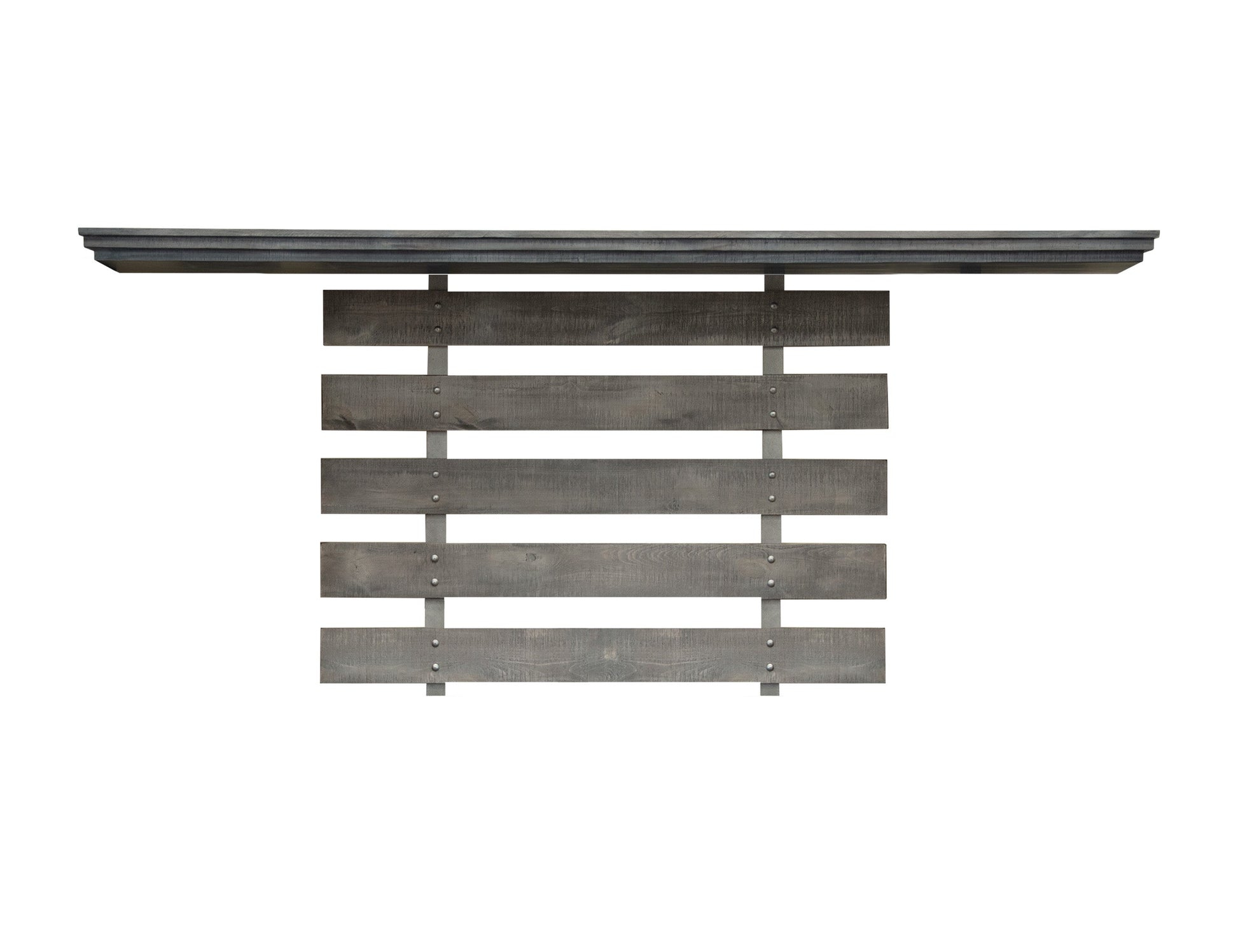 Bridge & Back Slats - Antiqued Ivory & Weathered Gray