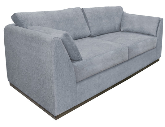 Wooden Frame & Base, Sofa - Light Blue