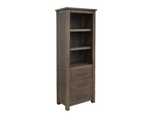 3 Drawer 3 Shelves Bookcase - Walnut Brown