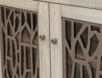 4 Glass Door Console - Ivory White