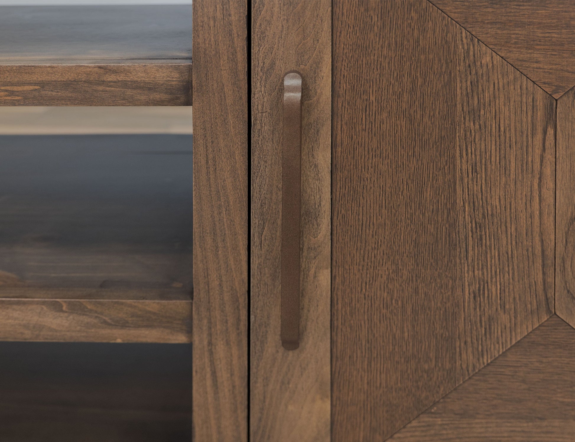 2 Doors TV Stand - Walnut Brown