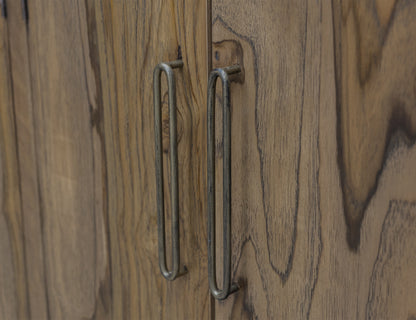 4 Doors Console - Almond And Barrel Brown