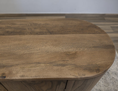 4 Doors Console - Almond And Barrel Brown