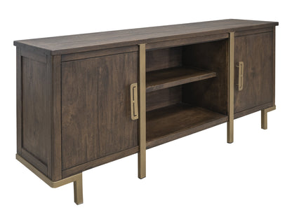 2 Door TV Stand - Mahogany Brown