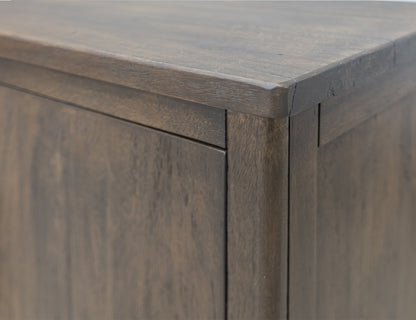 2 Door TV Stand - Mahogany Brown