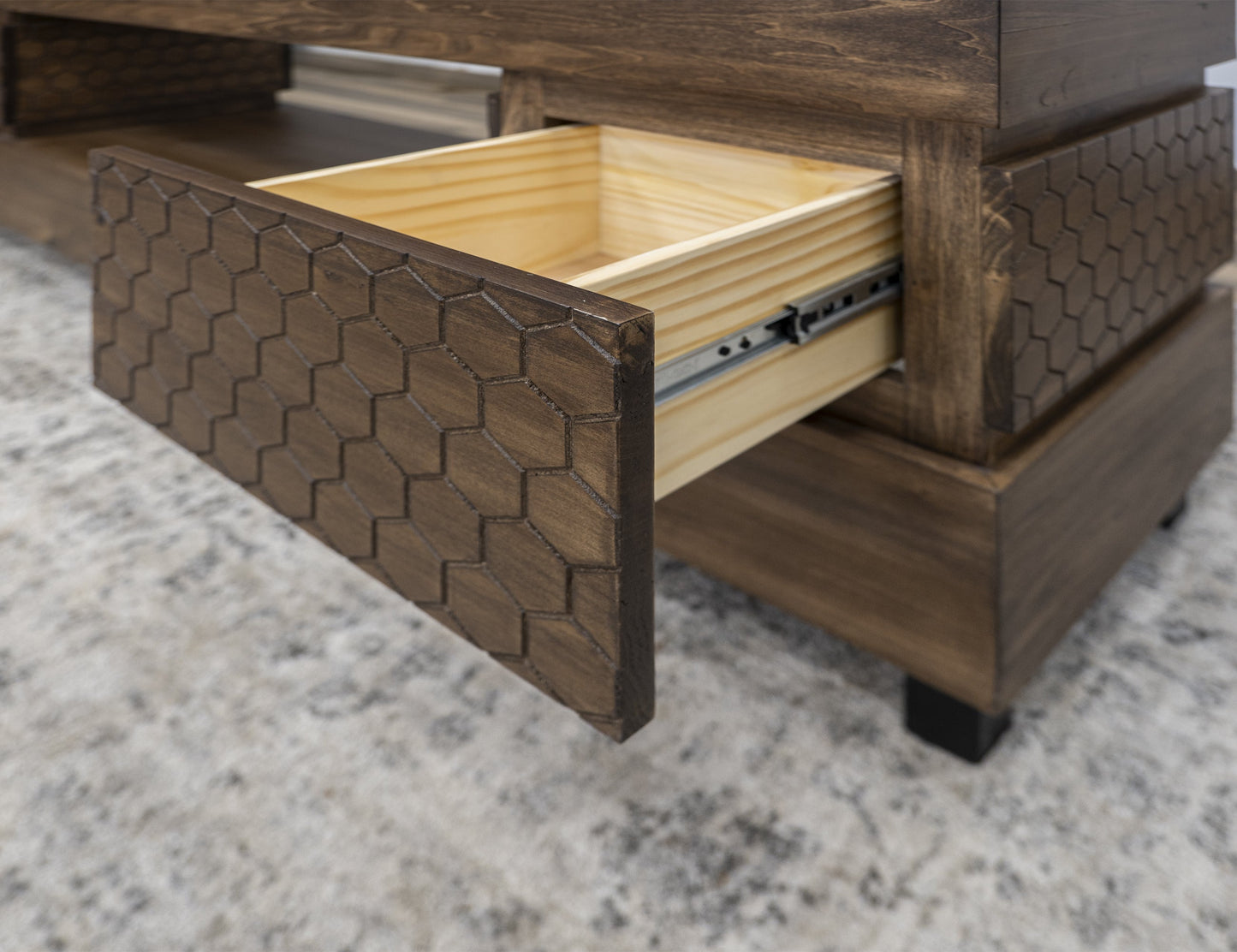 2 Drawers TV Stand - Barrel Brown