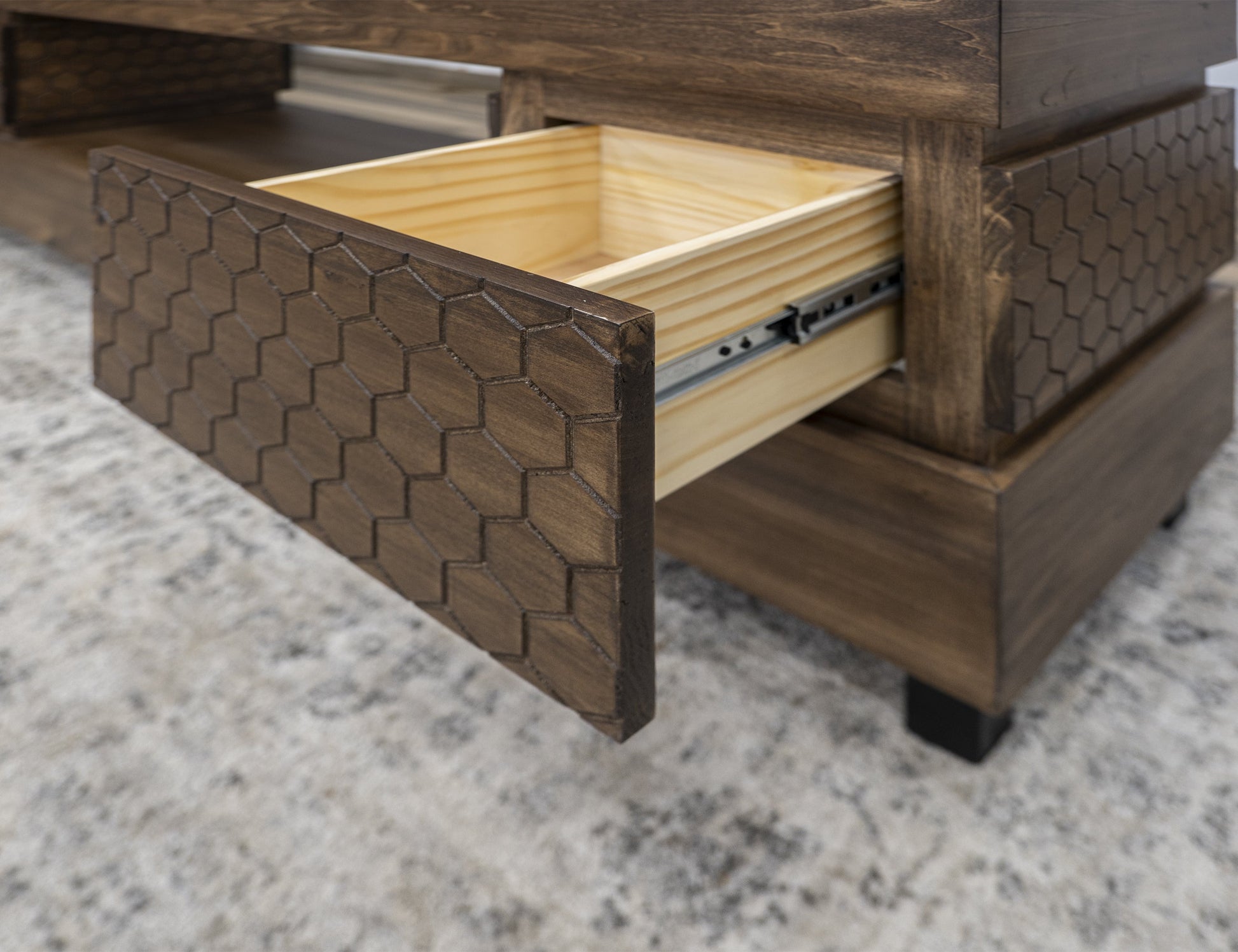 2 Drawers TV Stand - Barrel Brown