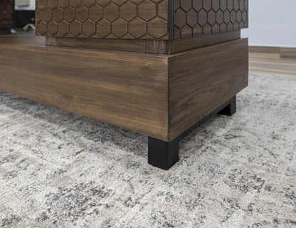 2 Drawers TV Stand - Barrel Brown