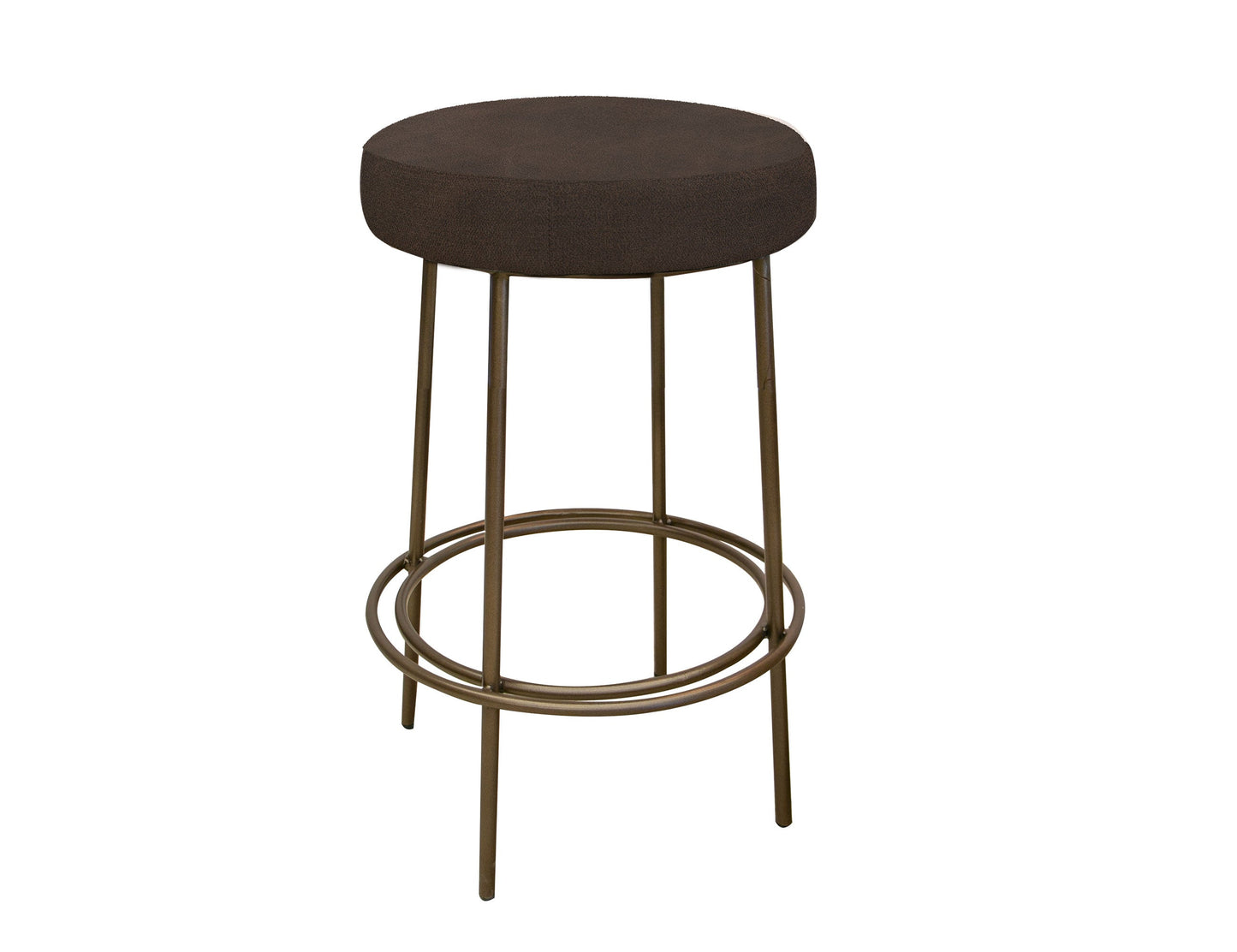 Wooden Frame & Metal Base, 30" Stool - Chocolate Brown