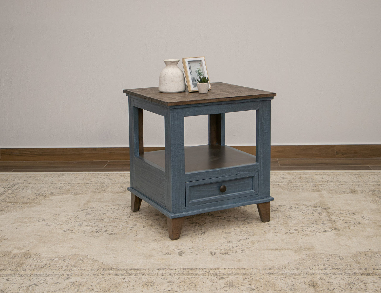 1 Drawer End Table - Deep Blue