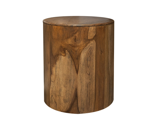 Chairside Table - Almond And Barrel Brown