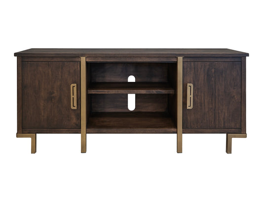 2 Door TV Stand - Mahogany Brown