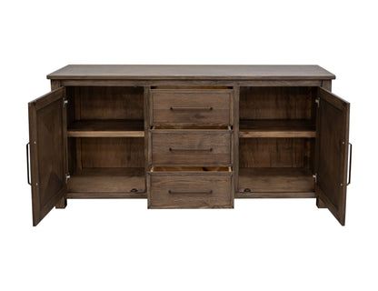 3 Drawer 2 Door Buffet - Walnut Brown