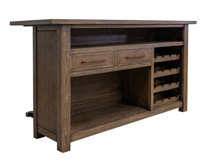 2 Drawer Bar - Walnut Brown