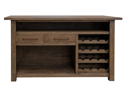 2 Drawer Bar - Walnut Brown