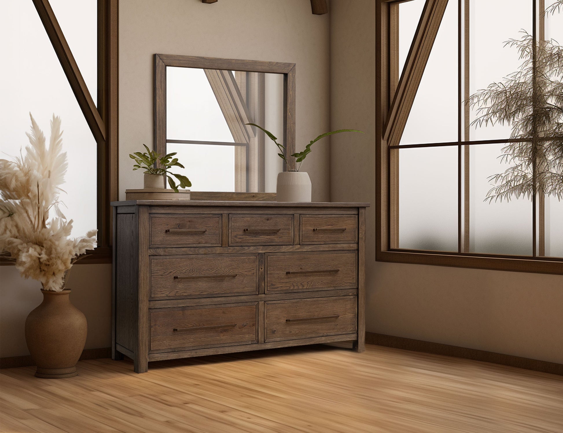 Mirror - Walnut Brown