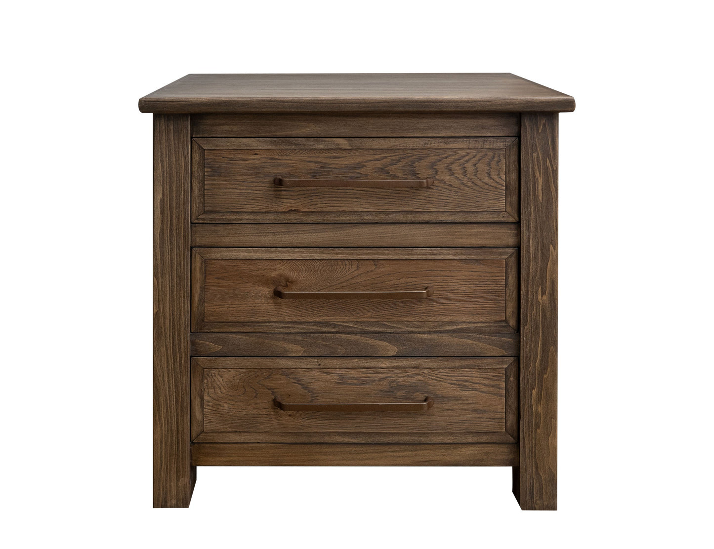 3 Drawer Nightstand - Walnut Brown