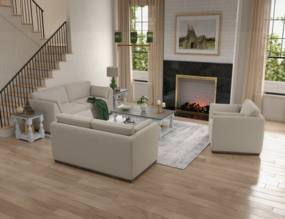 Wooden Frame & Base, Armchair - Agreeable Gray