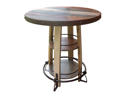 Footrest & Shelves Bistro Table Base - Multicolor