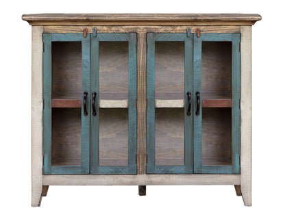 4 Glass Door 50" Console - Multicolor