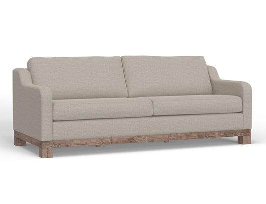 Wooden Frame & Base, Two-Cushion Sofa - Agreeable Gray