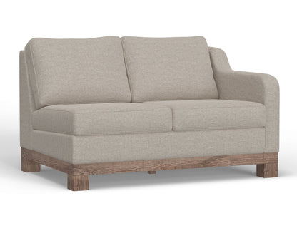 Wooden Frame & Base, Two-Cushion Sectional Right-Arm Loveseat - Agreeable Gray