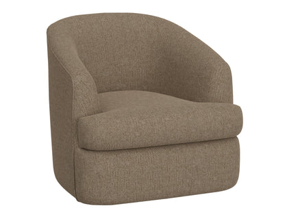 Wooden Frame & Metal Base, 360 Degree Swivel Accent Chair - Brown Camel