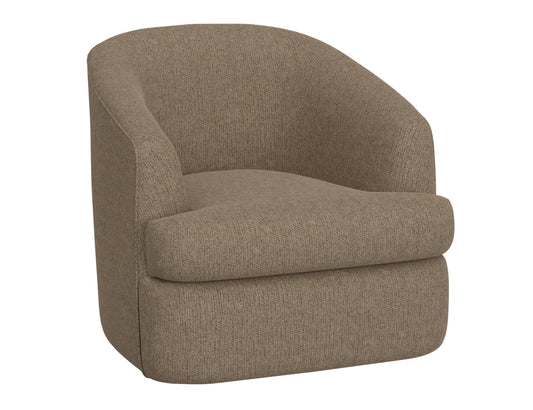 Wooden Frame & Metal Base, 360 Degree Swivel Accent Chair - Brown Camel
