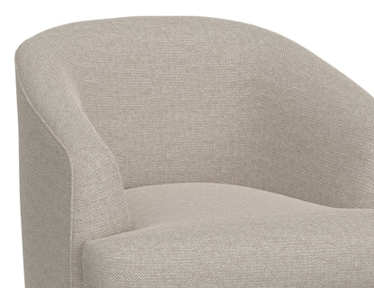 Wooden Frame & Metal Base, 360 Degree Swivel Accent Chair - Agreeable Gray