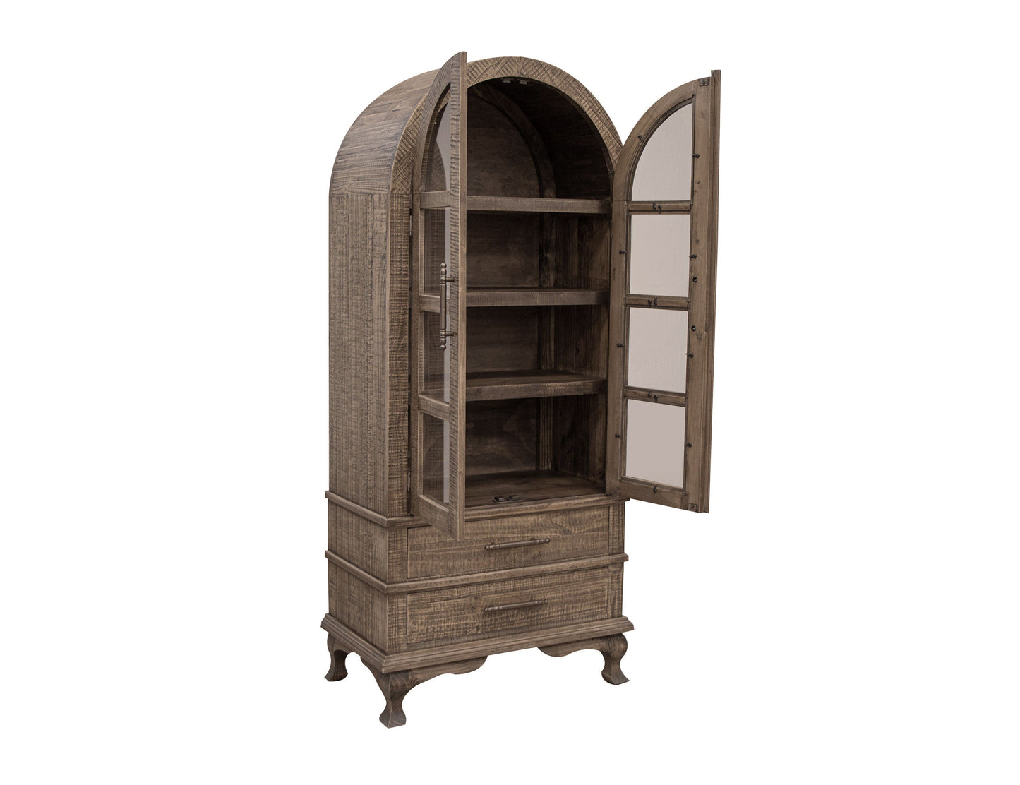 2 Drawer 2 Door Cabinet - Zinc Gray
