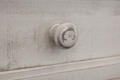 6 Drawer 2 Door Buffet - Antiqued Ivory & Weathered Gray