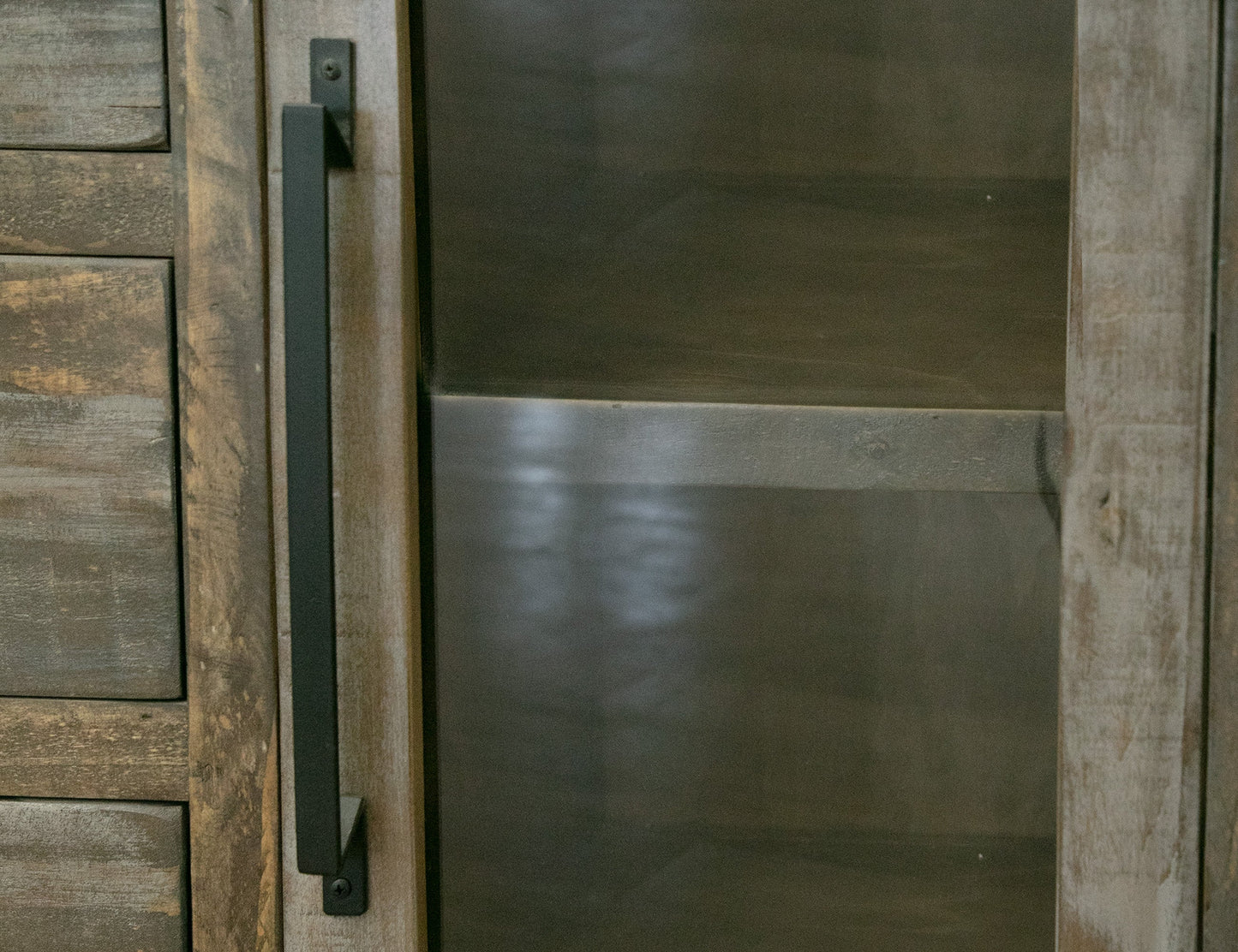 3 Drawer 2 Door Buffet - Two Tone Gray & Brown