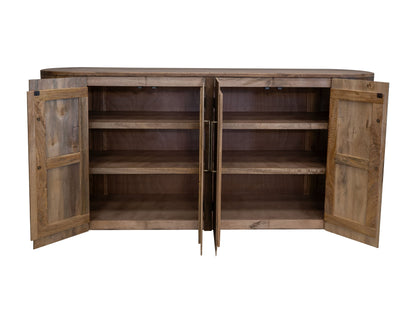 4 Doors Console - Almond And Barrel Brown