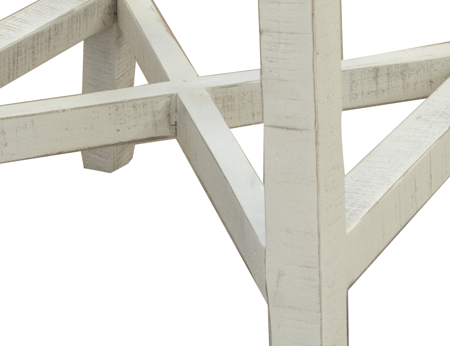 Upholstered Seat 24" Stool - Antiqued Ivory & Weathered Gray