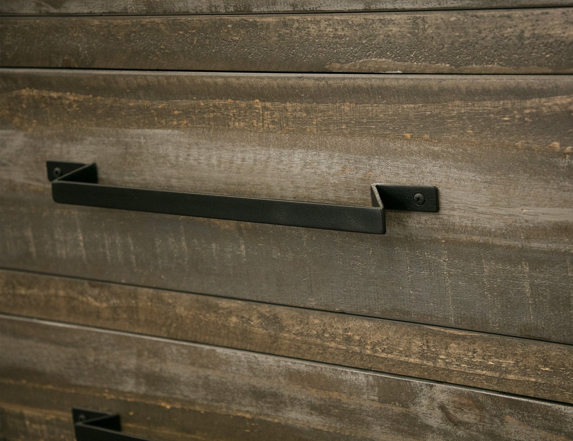 3 Drawer Pier / Bookcase - Two Tone Gray & Brown