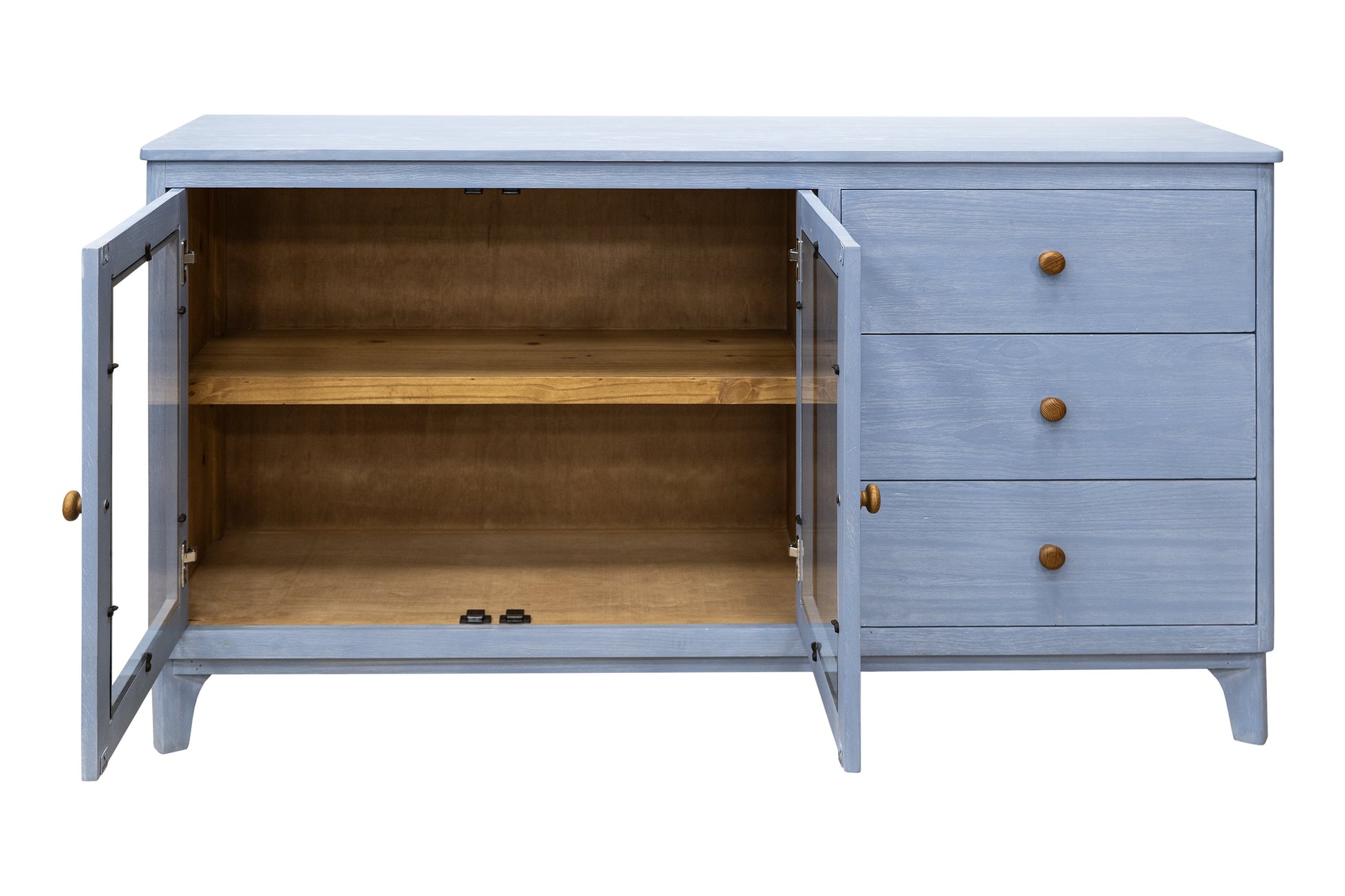 3 Drawer 2 Door Console - Pastel Blue