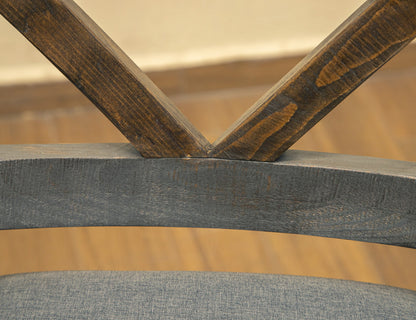 Upholstered Seat 30" Barstool - Two Tone Gray & Brown