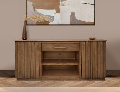 1 Drawer 2 Door TV Stand - Mezquite Brown