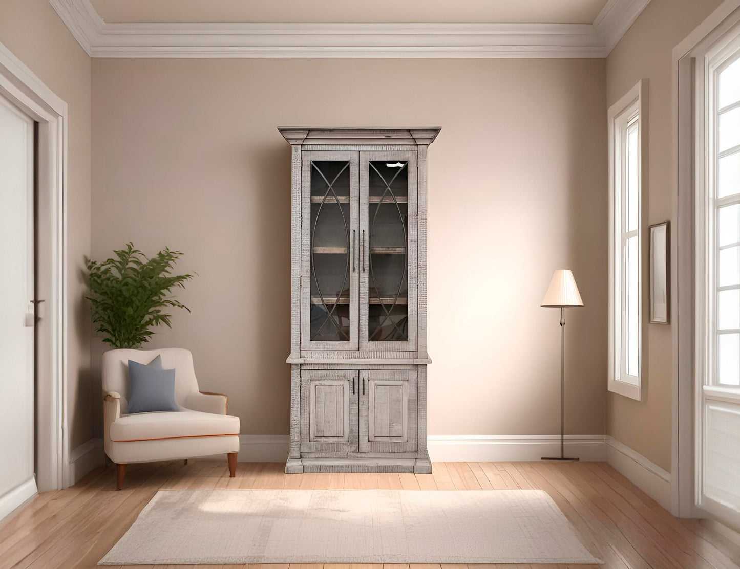 4 Doors Cabinet - Cream White