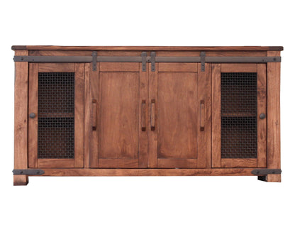 4 Doors 70" TV Stand - Cinnamon Brown