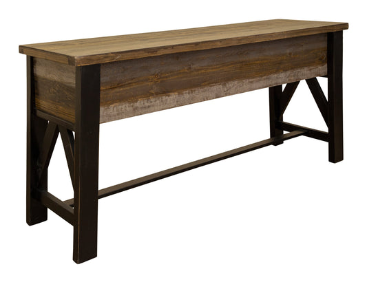 Counter Height Sofa Table - Two Tone Gray & Brown