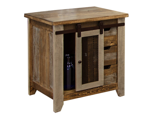 3 Drawer 1 Door End Table - Multicolor
