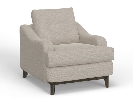 Wooden Frame & Base, Armchair - Agreeable Gray