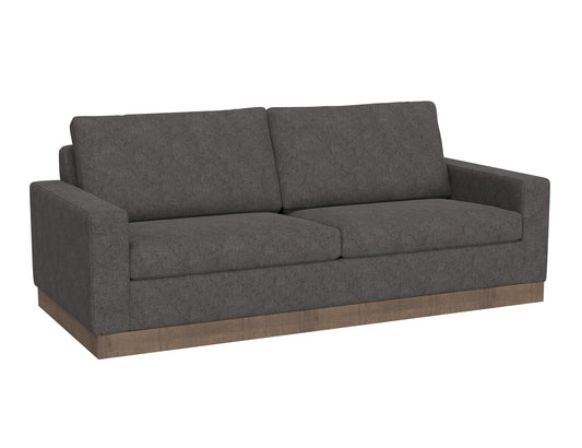 Wooden Frame & Base, Sofa - Iron Gray