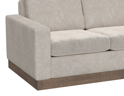 Wooden Frame & Base, Sofa - Ivory