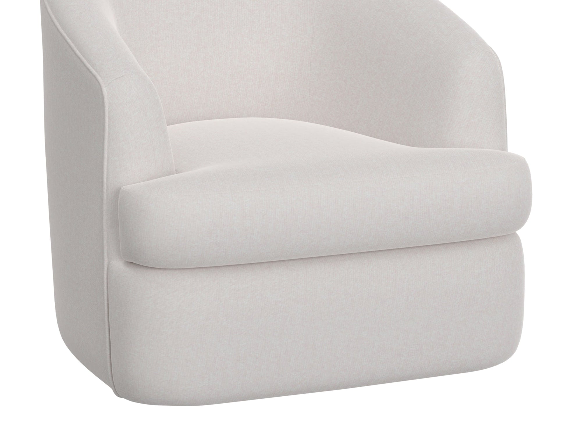 Wooden Frame & Metal Base, 360 Degree Swivel Accent Chair - Towny Brown