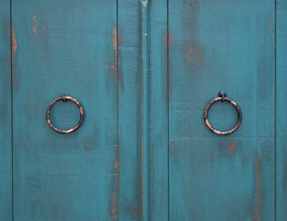4 Doors Console - Teal Green