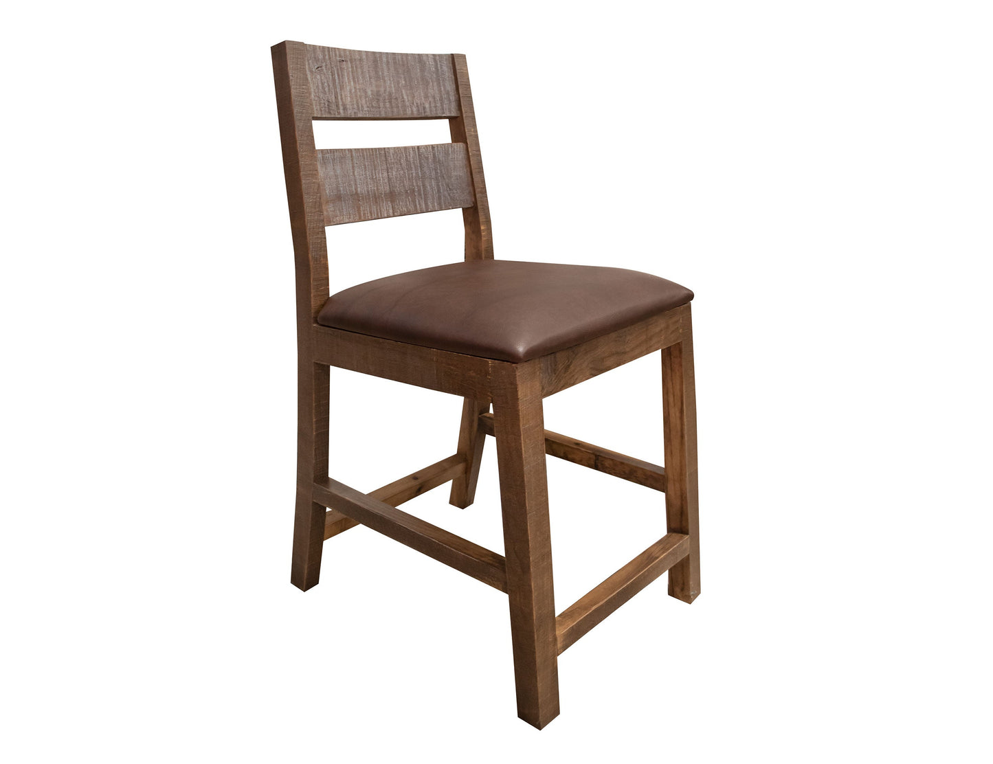 Faux Leather Seat 24" Barstool - Multicolor